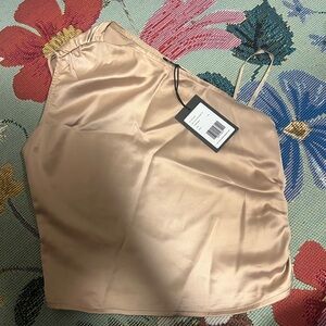 Brunette The Label Satin Top in Cream